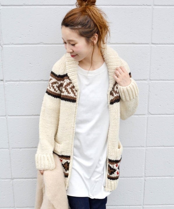 Khaju:ジャカードハンドニットカーディガン18FW