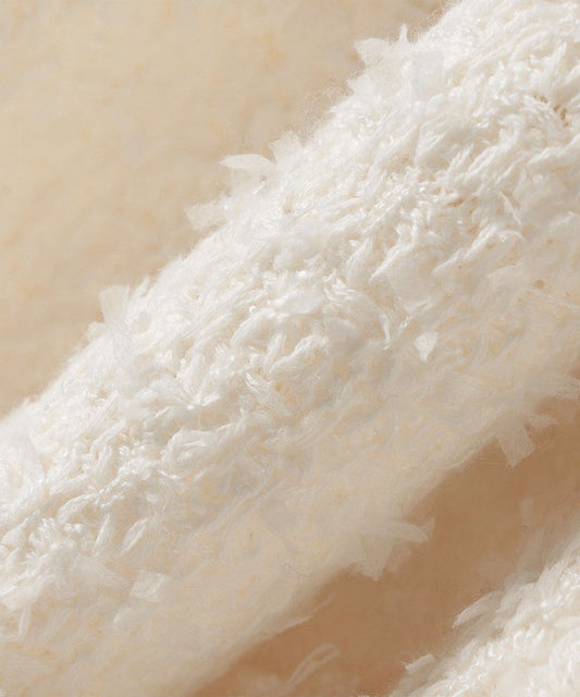 〈手洗い可能〉ニット ツイード クルーネック カーディガン