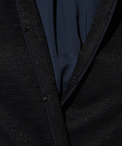 【セットアップ可】ジャージーツイードノーカラージャケット