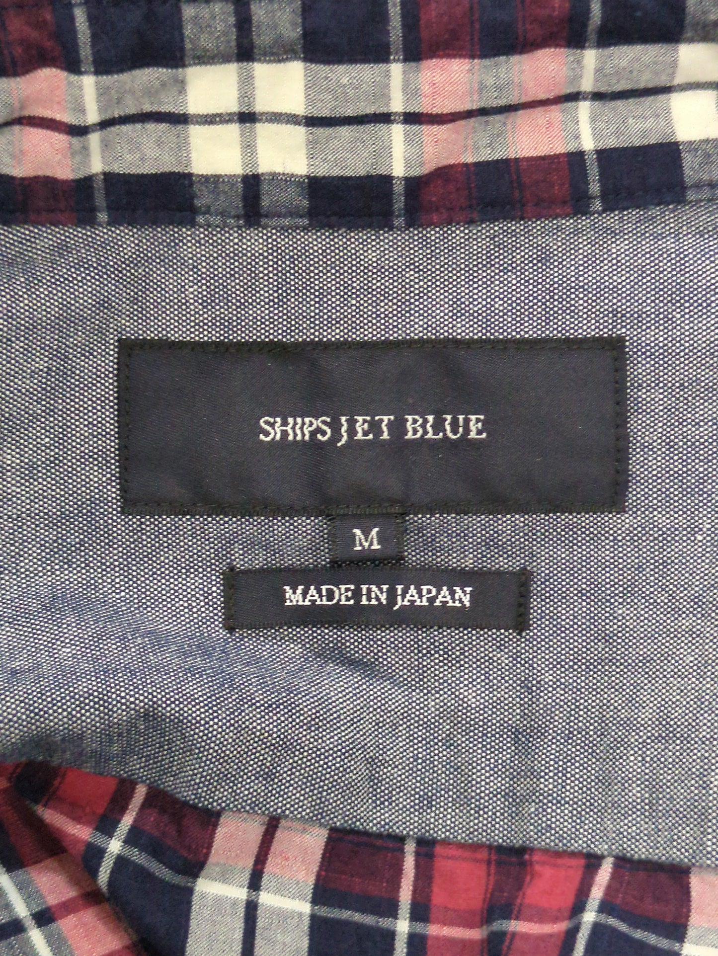 SHIPS JET BLUE: インディゴチェック レギュラーカラーワイヤーシャツ