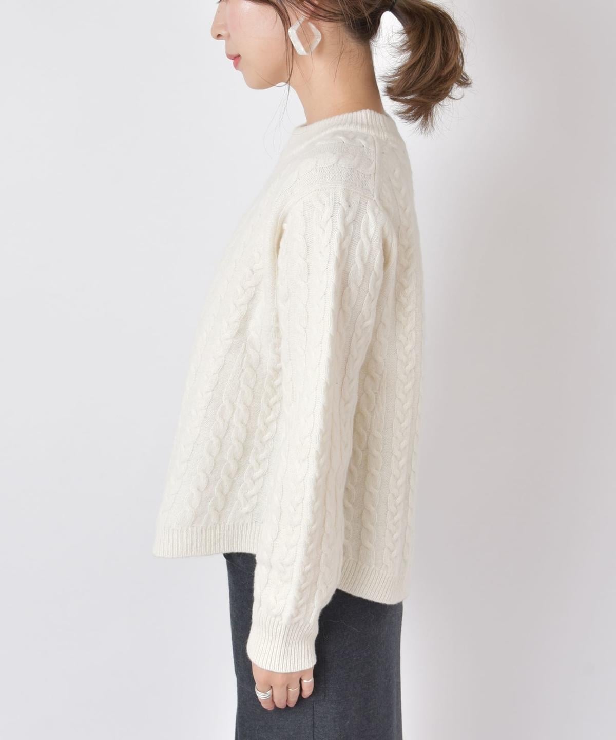 HAMILTON カシミヤケーブルニット