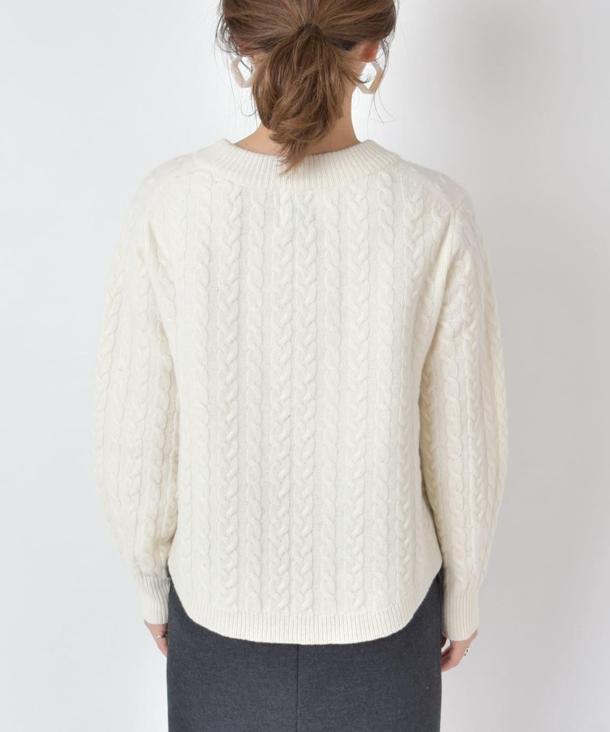 HAMILTON カシミヤケーブルニット