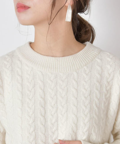 HAMILTON カシミヤケーブルニット