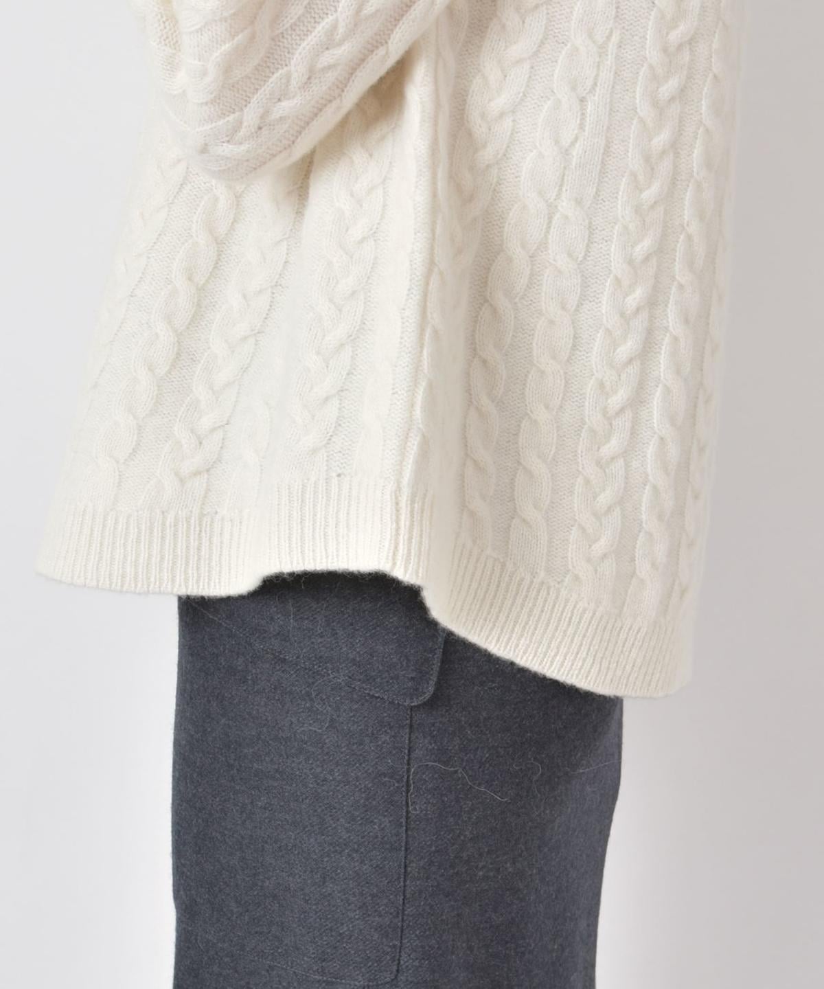 HAMILTON カシミヤケーブルニット