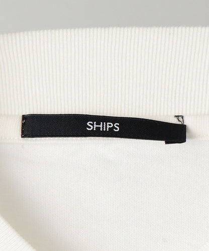 【WEB限定】SHIPS: 形態安定 防シワ加工 テレワーク ビズ Vネック Tシャツ (ロンT)