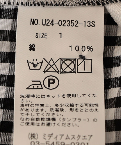【SHIPS別注】U PHORICA:〈手洗い可能〉ギンガムボリュームタックブラウス