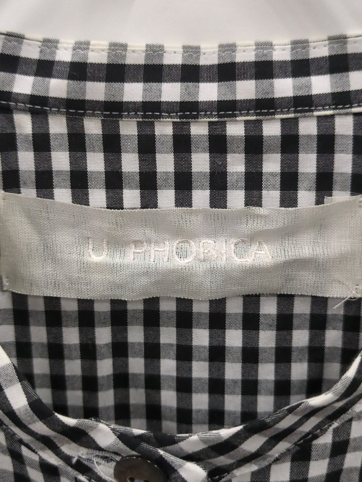 【SHIPS別注】U PHORICA:〈手洗い可能〉ギンガムボリュームタックブラウス
