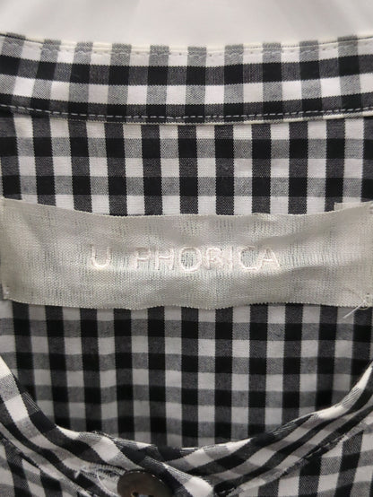 【SHIPS別注】U PHORICA:〈手洗い可能〉ギンガムボリュームタックブラウス