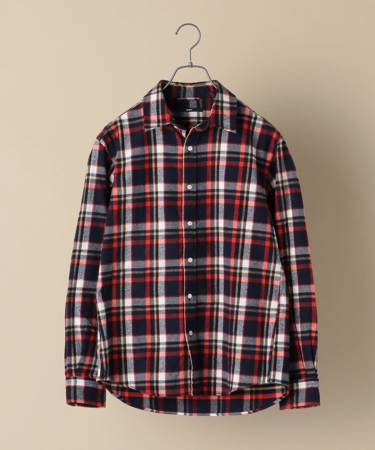 SHIPS: フェザー チェック レギュラーカラー ネルシャツ 20FW