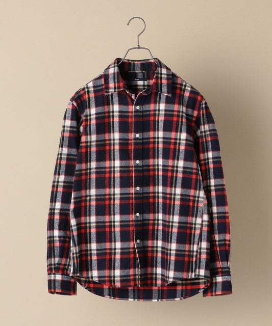 SHIPS: フェザー チェック レギュラーカラー ネルシャツ 20FW