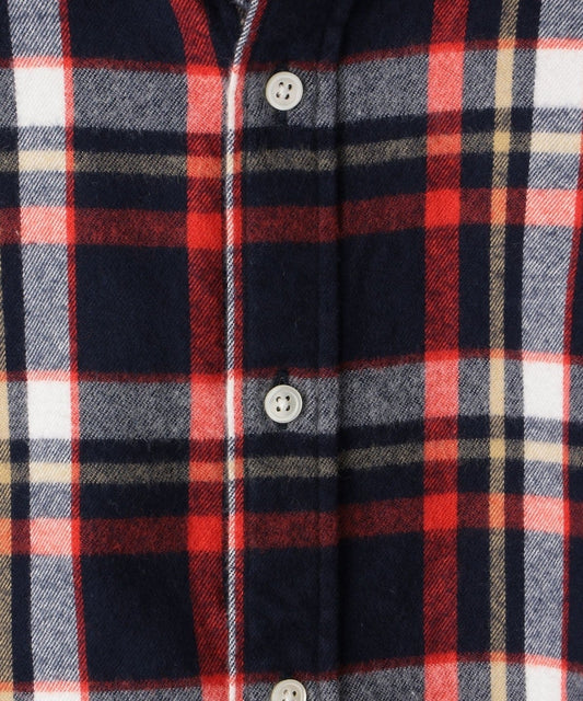 SHIPS: フェザー チェック レギュラーカラー ネルシャツ 20FW