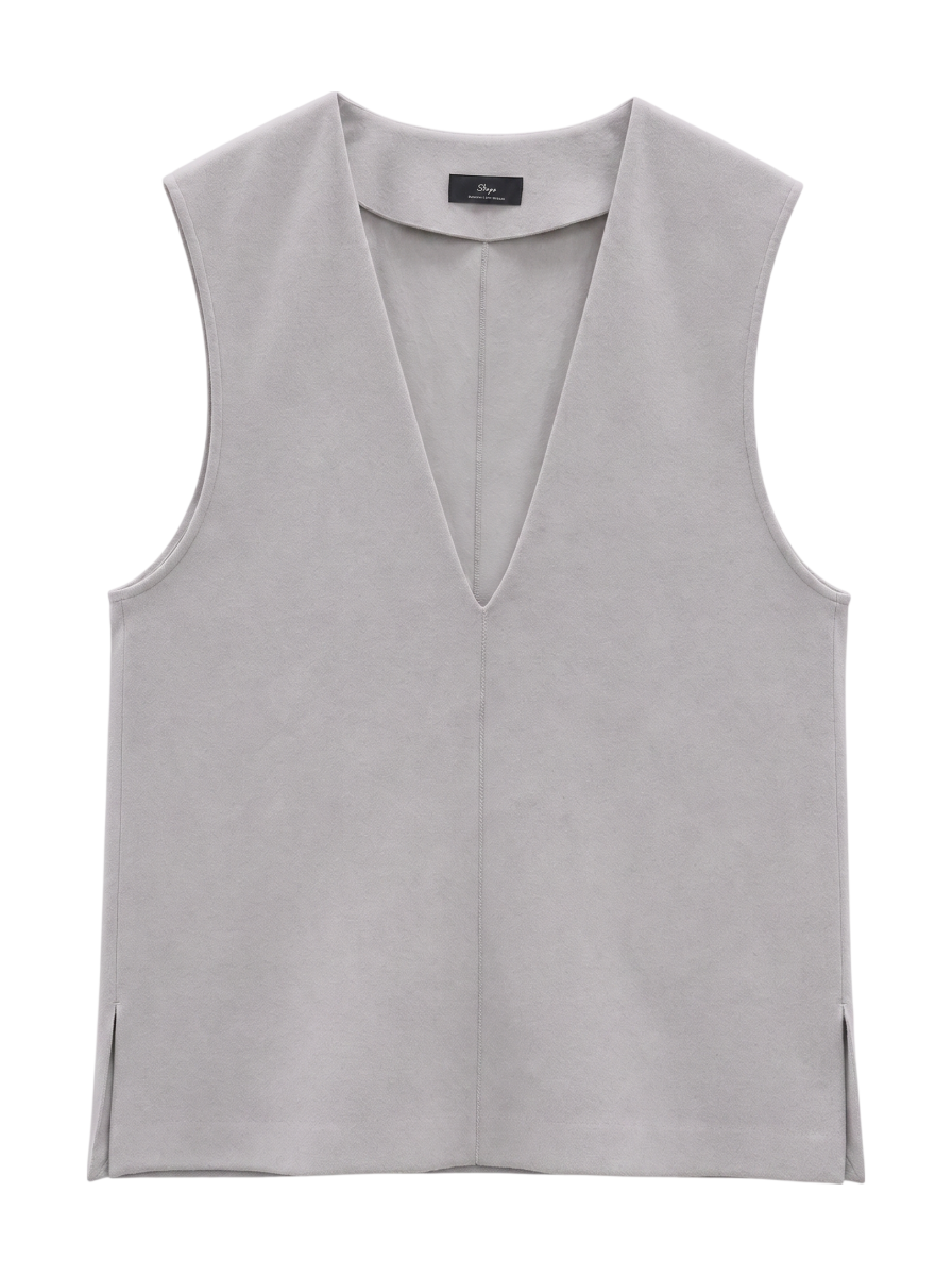 SHIPS Primary Navy Label:〈手洗い可能〉ウール ジャージー オーバー ベスト