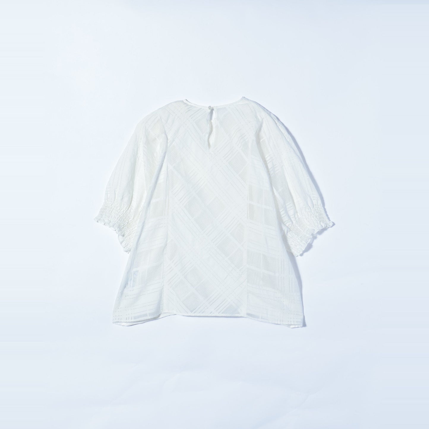 H:SHEER CHK PUFF DOLMAN