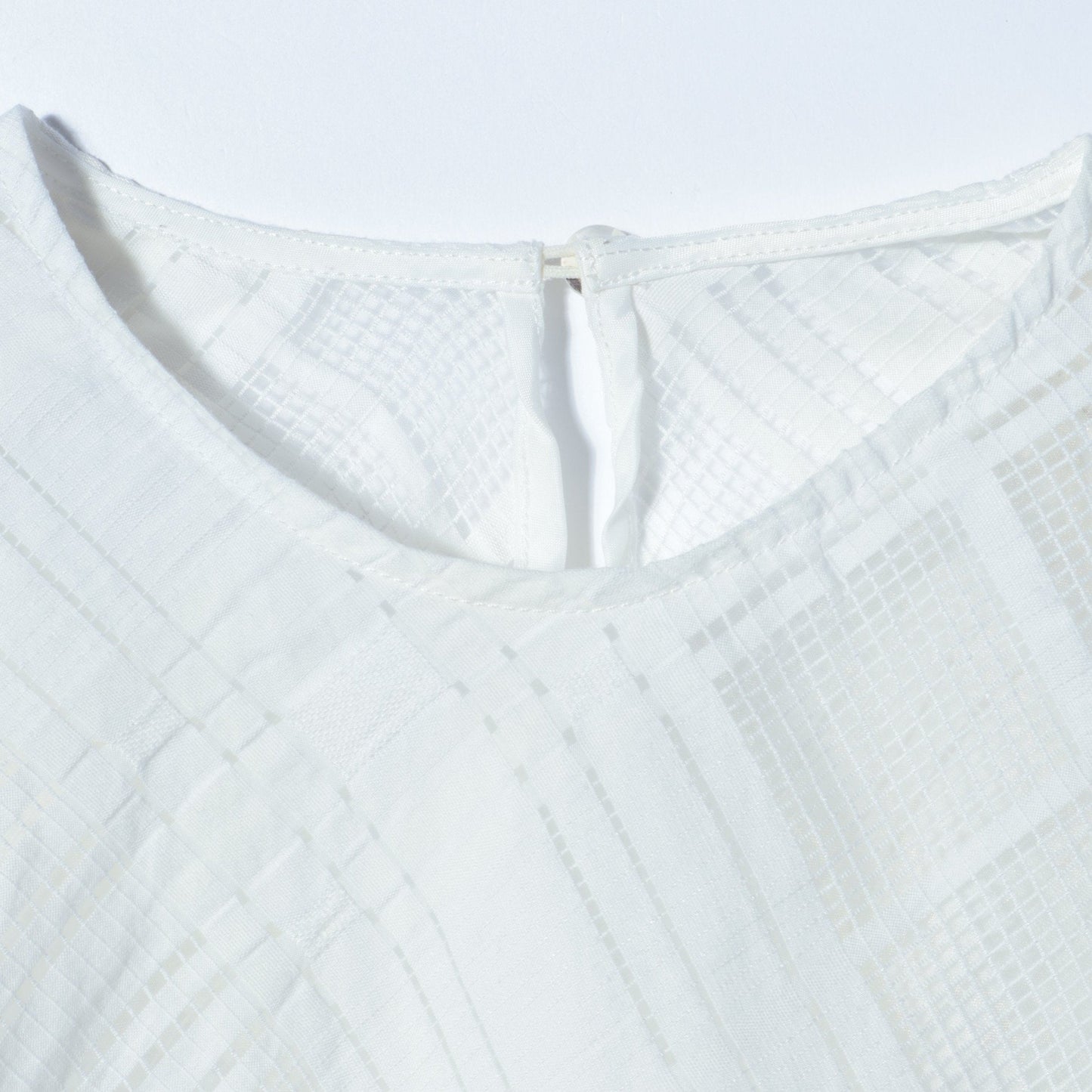 H:SHEER CHK PUFF DOLMAN