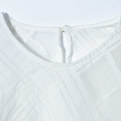 H:SHEER CHK PUFF DOLMAN