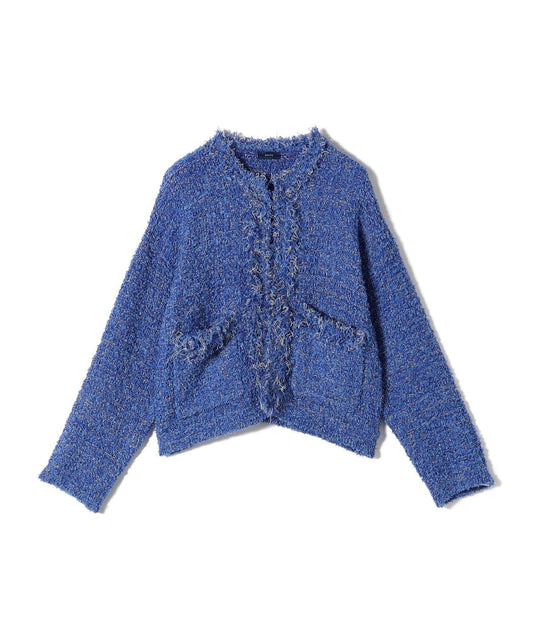 〈手洗い可能〉ラメ ツイード フリンジ ジャケット 24SS