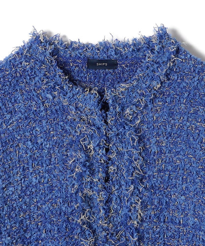 〈手洗い可能〉ラメ ツイード フリンジ ジャケット 24SS