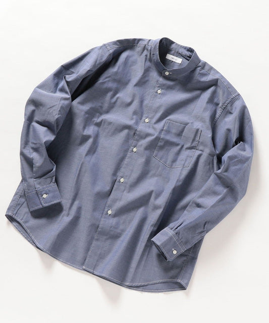 【WEB限定】SHIPS any: バンドカラー シャツ