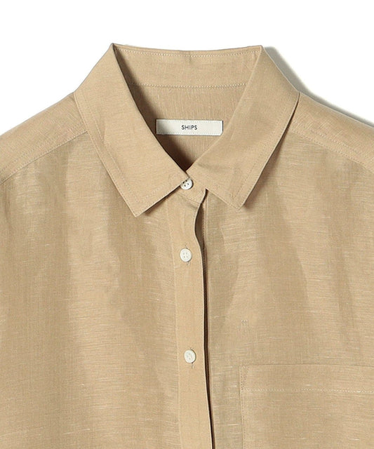 【一部WEB限定】〈手洗い可能〉IMPERIAL LINEN オーバー シャツ