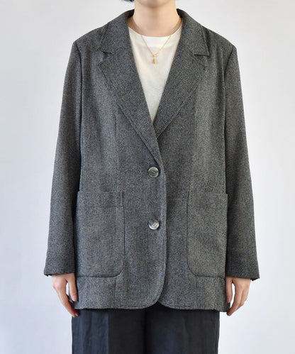 quaranciel:〈手洗い可能〉サマー カラミ テーラード シングル ジャケット