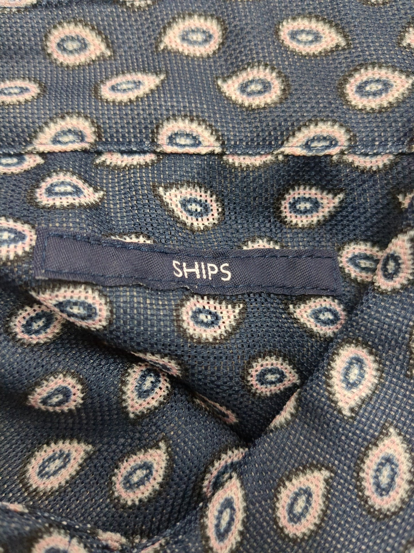 SHIPS: カラミ メッシュ プリント ショートスリーブシャツ 22SS