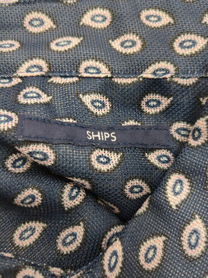 SHIPS: カラミ メッシュ プリント ショートスリーブシャツ 22SS