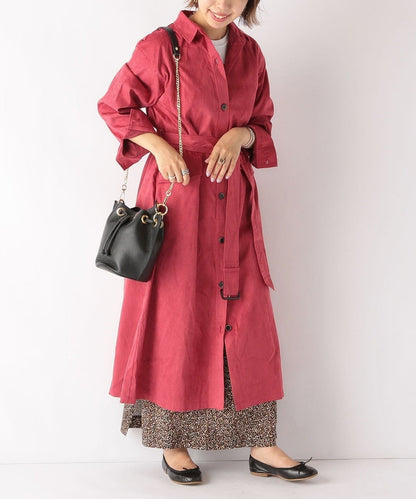 SHIPS any: エコスエードコートワンピース