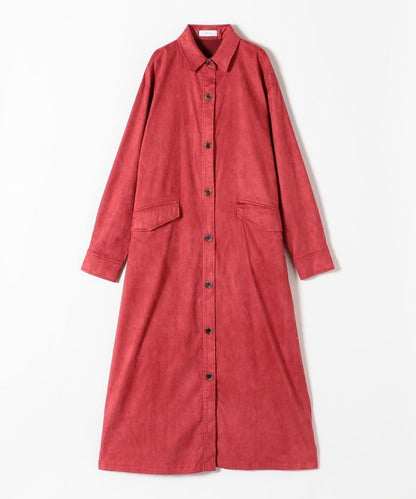 SHIPS any: エコスエードコートワンピース