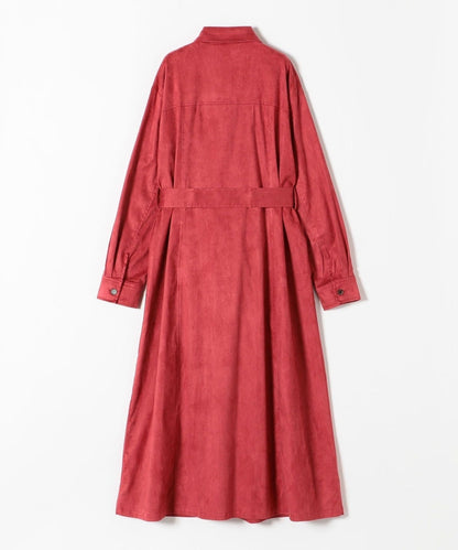 SHIPS any: エコスエードコートワンピース