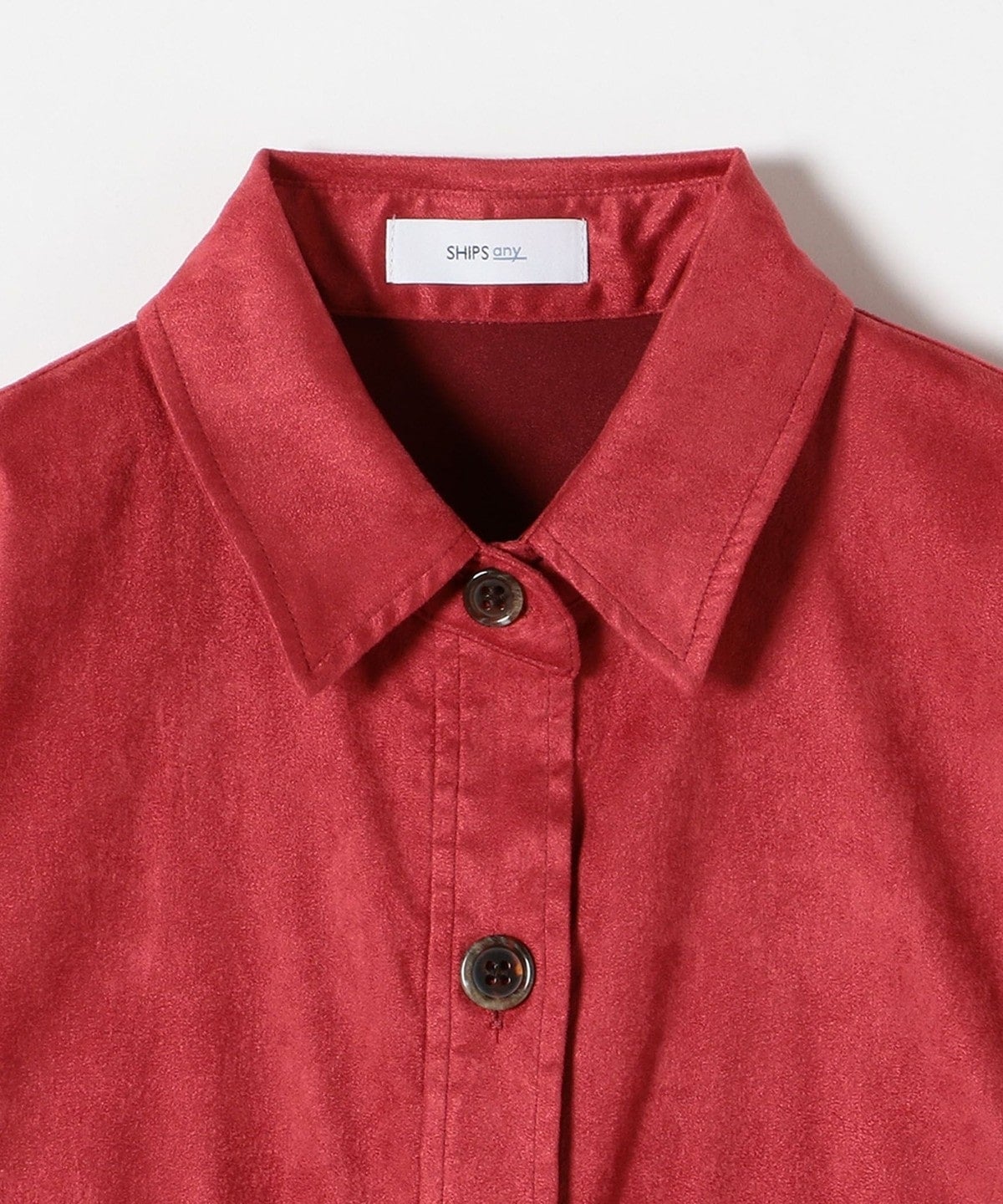 SHIPS any: エコスエードコートワンピース