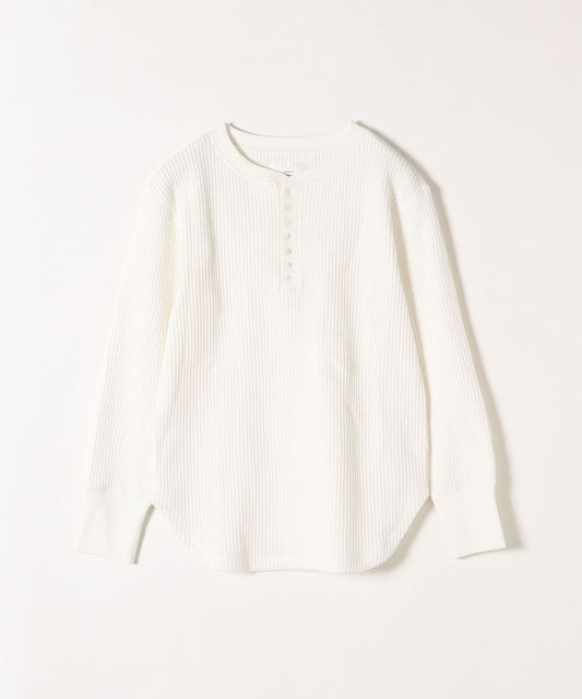 SHIPS any:〈ウォッシャブル〉ワッフル ヘンリーネック プルオーバー