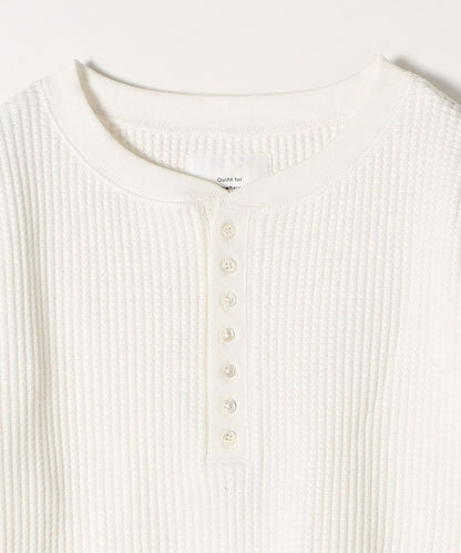 SHIPS any:〈ウォッシャブル〉ワッフル ヘンリーネック プルオーバー