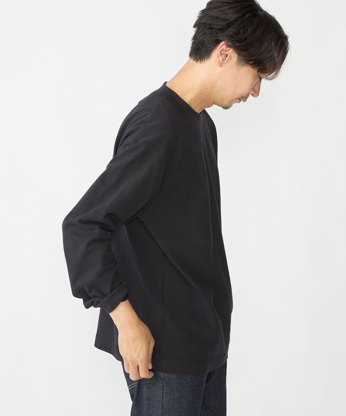 SHIPS: カノコ コンフォートネック ロングスリーブ Tシャツ