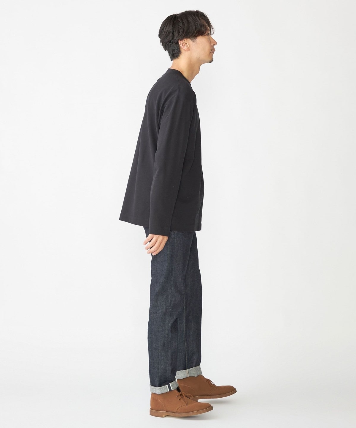 SHIPS: カノコ コンフォートネック ロングスリーブ Tシャツ