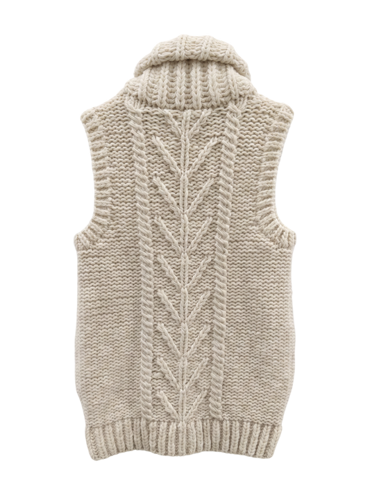 SHIPS:SHAWL/C HAND KNIT VEST 15FW