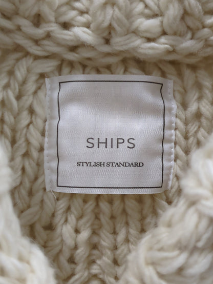 SHIPS:SHAWL/C HAND KNIT VEST 15FW
