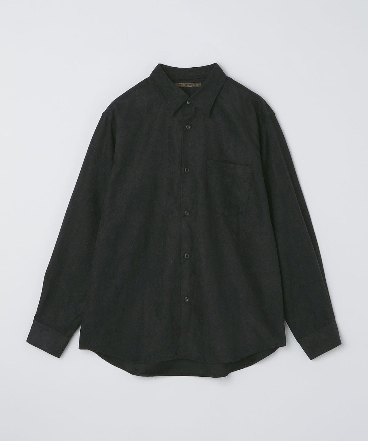 BENCH MARKING SHIRT: レギュラーカラー ポリエステル フェイクスエード シャツ