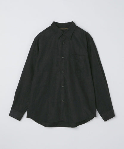 BENCH MARKING SHIRT: レギュラーカラー ポリエステル フェイクスエード シャツ