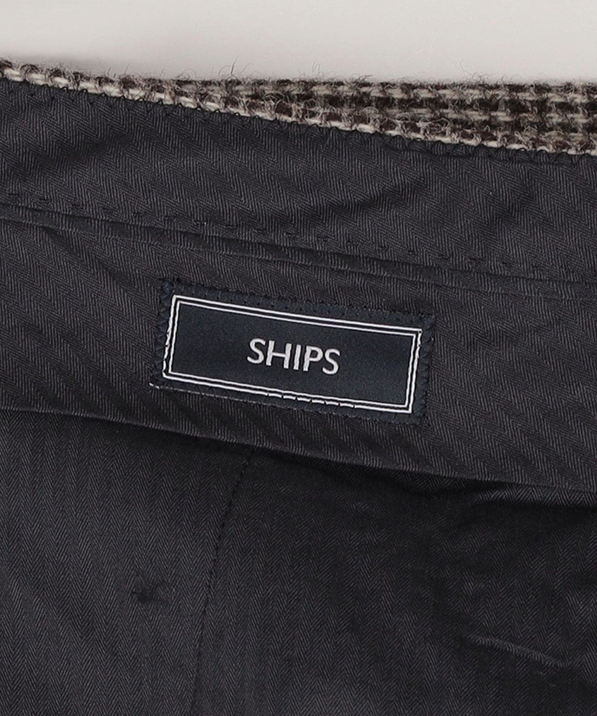 SHIPS: マーリン アンド エヴァンス社製生地 ピンチェック パンツ