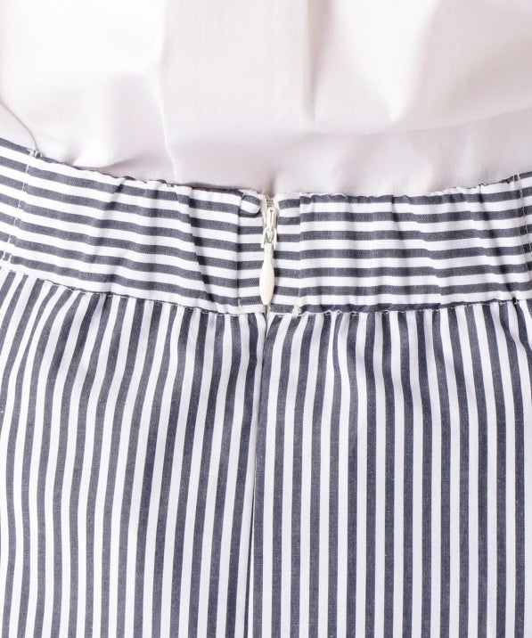 タイプライターフレアスカートstripe