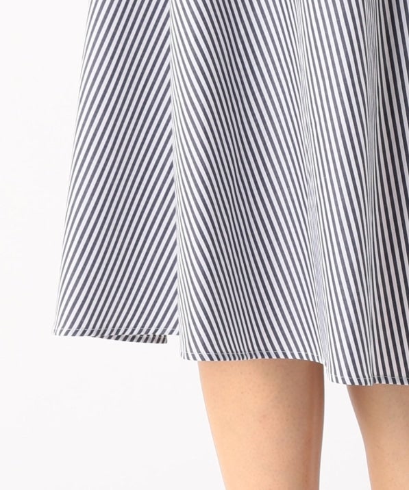 タイプライターフレアスカートstripe