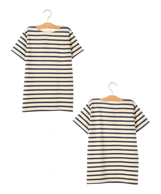 SHIPS KIDS:ボーダー ボートネック TEE(145〜160cm)