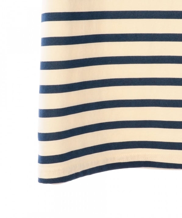 SHIPS KIDS:ボーダー ボートネック TEE(145〜160cm)