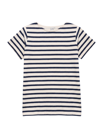 SHIPS KIDS:ボーダー ボートネック TEE(145〜160cm)