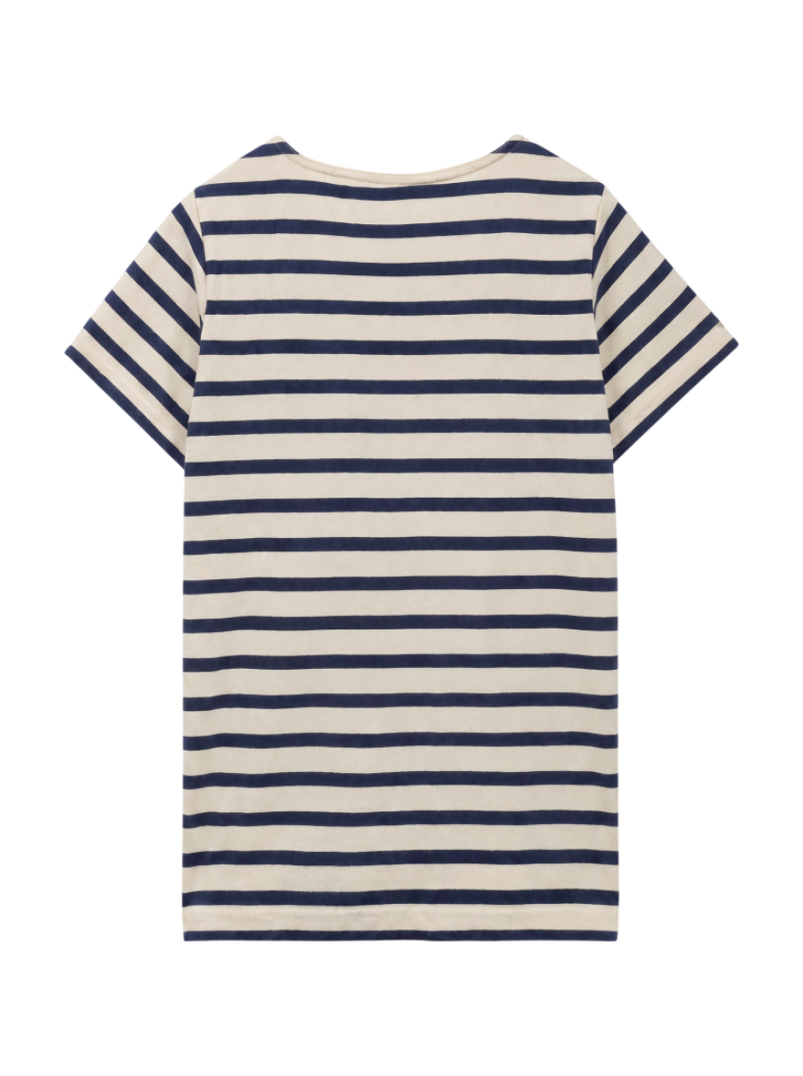 SHIPS KIDS:ボーダー ボートネック TEE(145〜160cm)