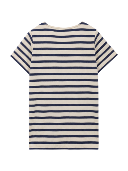 SHIPS KIDS:ボーダー ボートネック TEE(145〜160cm)