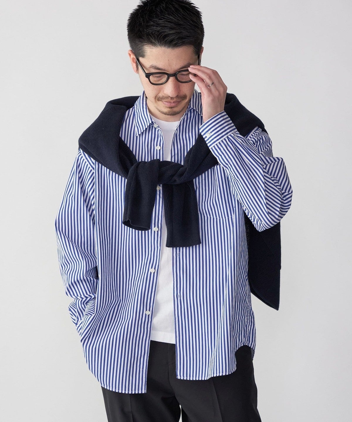 SHIPS: レギュラーカラー ベーシック 長袖 シャツ 〈ストライプ/ギンガムチェック〉