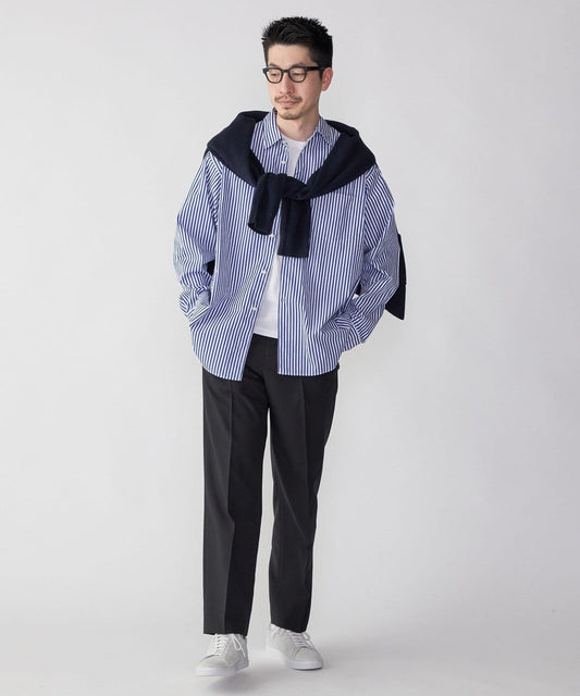 SHIPS: レギュラーカラー ベーシック 長袖 シャツ 〈ストライプ/ギンガムチェック〉