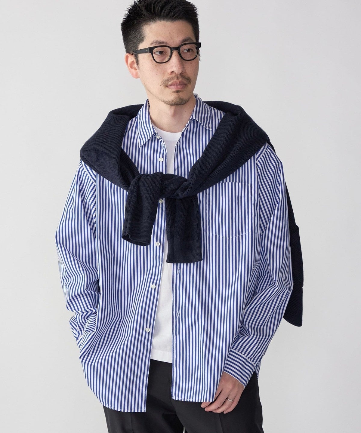 SHIPS: レギュラーカラー ベーシック 長袖 シャツ 〈ストライプ/ギンガムチェック〉