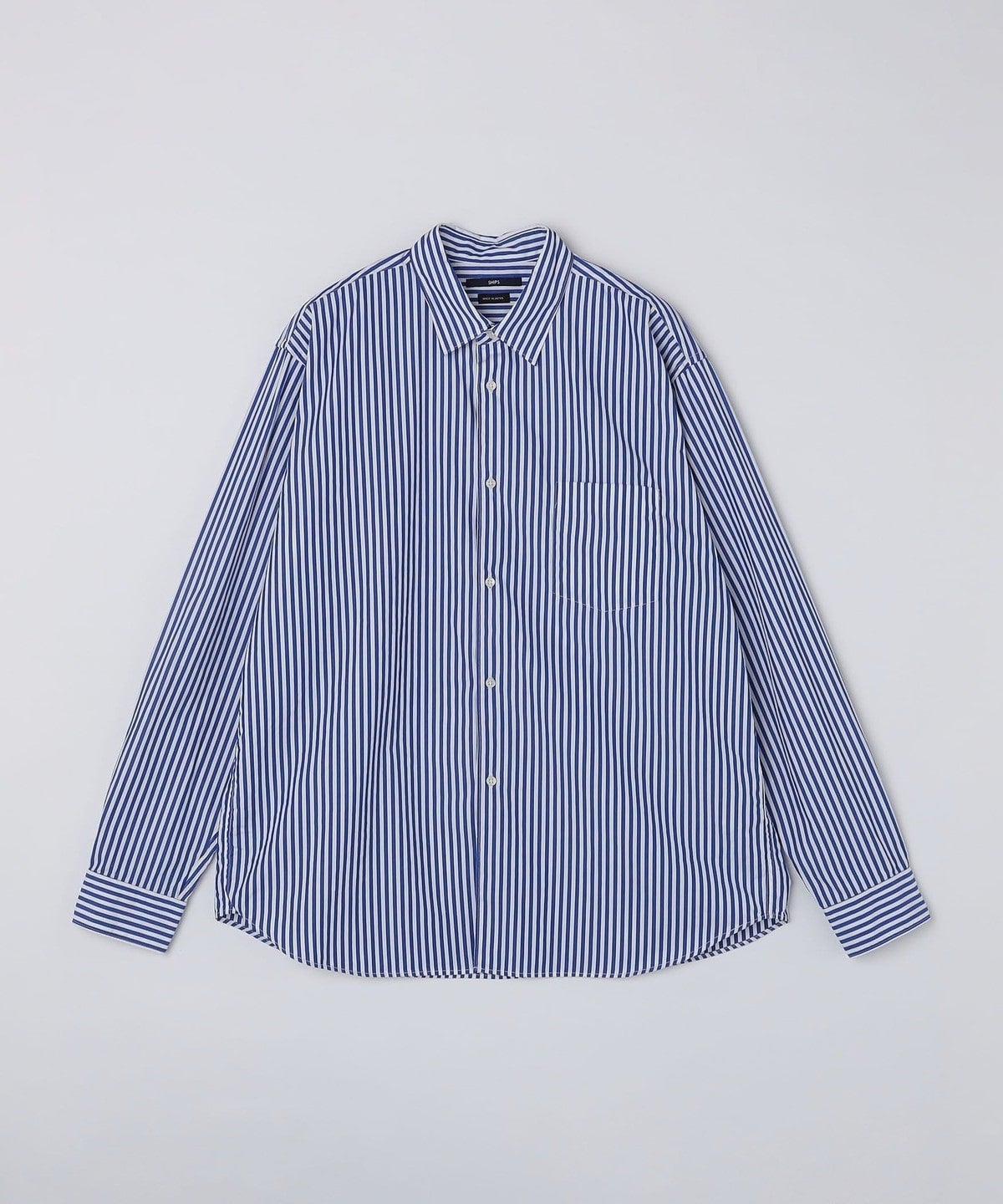 SHIPS: レギュラーカラー ベーシック 長袖 シャツ 〈ストライプ/ギンガムチェック〉